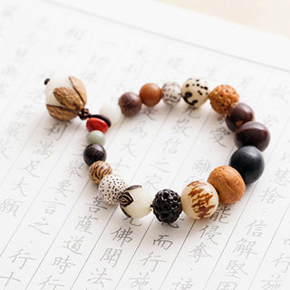 Buddha Gift Bodhi Seed Lotus Wisdom Peace Wrist Mala Bracelet