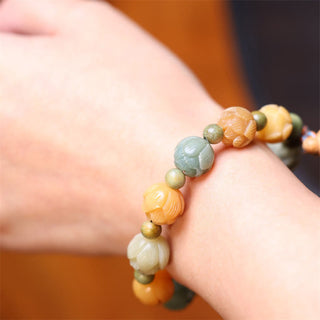 Buddha Gift Bodhi Seed Lotus Green Sandalwood Wisdom Harmony Bracelet