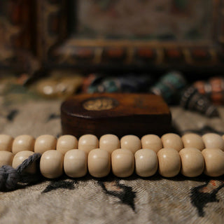 Buddha Gift 108 Mala Beads Abelia Biflora Wood Warding Off Evil Spirits Wrist Mala
