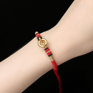 Buddha Gift FengShui Lucky Red String Couple Bracelet