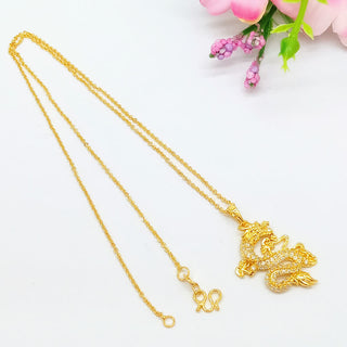 Buddha Gift Gold Dragon Protection Necklace Pendant
