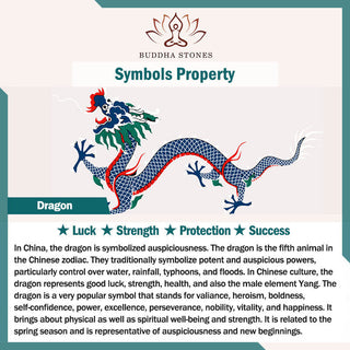 Buddha Gift Chinese Zodiac Dragon Pattern Success Necklace Pendant
