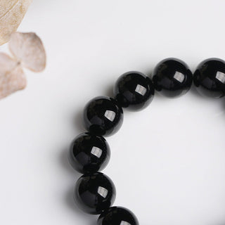 Buddha Gift Natural Black Onyx Fortune Bracelet