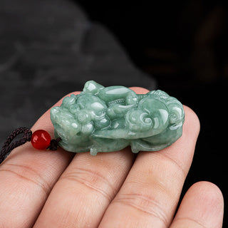 Buddha Gift Jade PiXiu Wealth Luck String Necklace Pendant