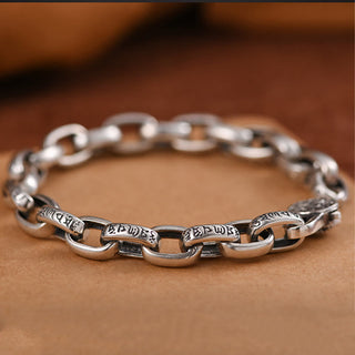 Buddha Gift Om Mani Padme Hum Double Dorje Copper Engraved Wisdom Bracelet