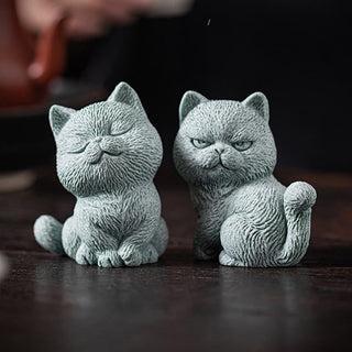 Buddha Gift Small Cat Home Tea Pet Figurine Desk Decoration