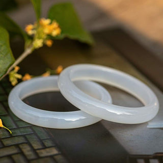 Buddha Gift Natural Chalcedony Harmony Positive Bracelet Bangle