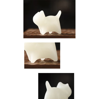 Buddha Gift 2Pcs Mini Cute Cat Glowstone Luminous Lucky Cat Energy Decoration