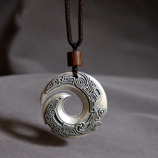 Buddha Gift One's Luck Improves Design Pattern Copper Luck Necklace Pendant