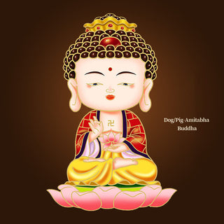 Buddha Gift Chinese Zodiac Natal Buddha Blessing Wealth Fortune Fridge Phone Sticker