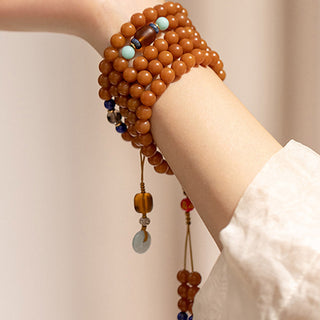 Buddha Gift 108 Beads Bodhi Seed Blessing Meditation Bracelet Mala