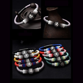 Buddha Gift Buddha Character Ebony Handcrafted Rope Bracelet