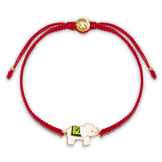 Buddha Gift Tibetan Handmade 925 Sterling Silver Lucky Elephant Red String Bracelet