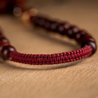 Buddha Gift Tibetan Small Leaf Red Sandalwood Lotus Cinnabar Sachet Protection Tassel Car Hanging Decoration