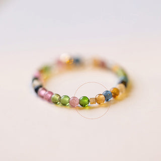 Buddha Gift Natural Tourmaline Positive Love Ring