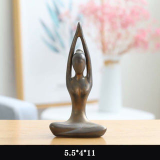 Buddha Gift Abstract Yoga Meditation Exercise Ceramics Spiritual Figurine Sculpture Decoration