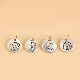 Buddha Gift Handmade 999 Sterling Silver Year of the Dragon Cute Chinese Zodiac Luck Braided Bracelet