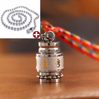 Buddha Gift Tibet Om Mani Padme Hum Shurangama Mantra Titanium Steel Wisdom Amulet Necklace Pendant