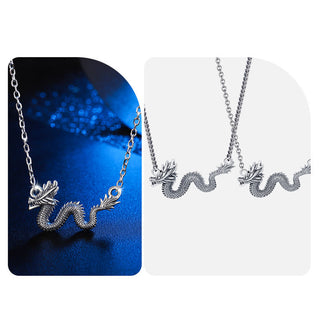 Buddha Gift 925 Sterling Silver Year Of The Dragon Auspicious Dragon Protection Chain Necklace Pendant