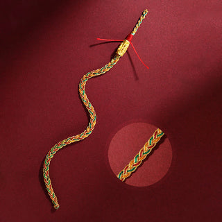 Buddha Gift Year of the Dragon Handmade Colorful Dragon Carved Success Braided Bracelet (Extra 30% Off | USE CODE: FS30)