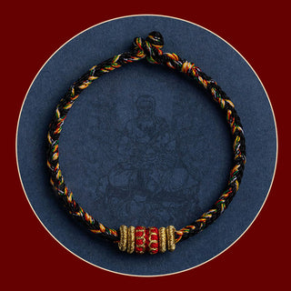 Buddha Gift Tibet Handmade Chinese Zodiac Natal Buddha Luck Strength Braided String Bracelet