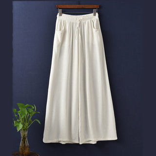 Buddha Gift Plain Wide Leg Pants Dance Women's Yoga Pants With Pockets