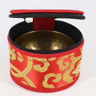 Buddha Gift Tibetan Singing Bowl Storage Bag with Zipper Closure Decoration
