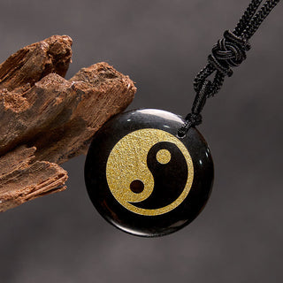 Buddha Gift Various Crystal Amethyst Tiger Eye Green Aventurine Yin Yang Spiritual Necklace Pendant