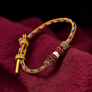 Buddha Gift Handmade Dunhuang Color Luck Braid String Bracelet