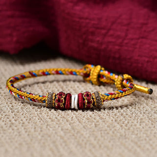 Buddha Gift Handmade Dunhuang Color Luck Braid String Bracelet