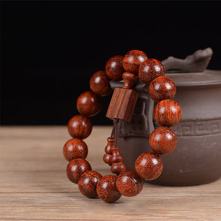 Buddha Gift Tibetan Small Leaf Red Sandalwood Relaxation Bracelet
