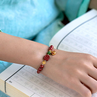 Buddha Gift Cinnabar Happiness Calm Bracelet