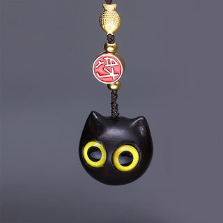 Buddha Gift Green Sandalwood Mini Cute Animal Rabbit Cat Deer Whale Prosperity Phone Hanging Decorations