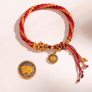 Buddha Gift Chinese Zodiac Handmade Koi Fish String Protection Reincarnation Knot Braid Bracelet