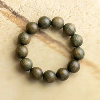 Buddha Gift Tibetan Green Sandalwood Soothing Cure Bracelet