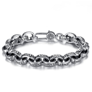 Buddha Gift 925 Sterling Silver Om Mani Padme Hum Engraved Peace Bracelet Bangle