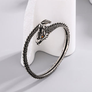 Buddha Gift Dragon Scales Pattern Luck Protection Bracelet Bangle