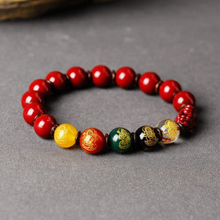 Buddha Gift God Of Wealth Cinnabar PiXiu Blessing Bracelet