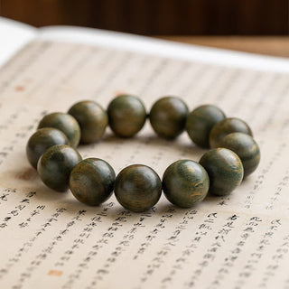 Buddha Gift Tibetan Green Sandalwood Soothing Cure Bracelet