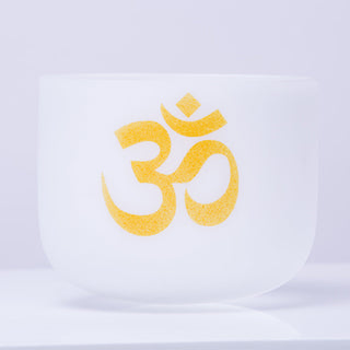 Buddha Gift OM Crystal Sound Bowl Meditation Handcrafted for Mindfulness and Protection Singing Bowl