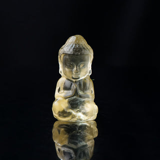 Buddha Gift Various Crystal Amethyst Pink Crystal White Crystal Citrine Buddha Carved Spiritual Healing Necklace Pendant Decoration