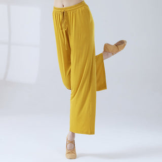 Buddha Gift Loose Modal Drawstring Wide Leg Pants For Yoga Dance