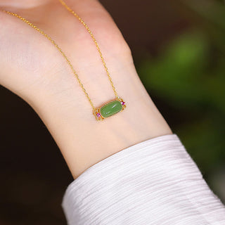 Buddha Gift 925 Sterling Silver Natural Hetian Jade Cyan Jade Luck Laughing Buddha Butterfly Necklace Pendant