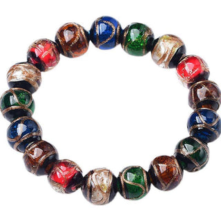 Buddha Gift Colorful Liuli Glass Bead Luck Bracelet