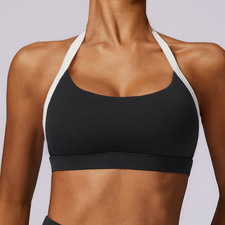 Buddha Gift Solid Color Halter Neck Bra Long Sleeve Crop Tank Top Pants Sports Fitness Gym Yoga Outfits