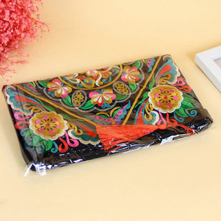 Buddha Gift Dragon Butterfly Cosmos Flower Embroidery Wallet Shopping Purse