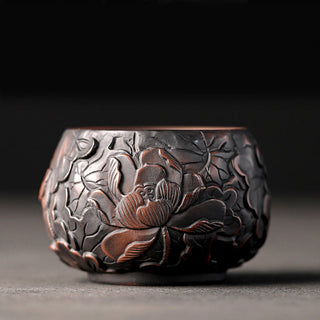 Buddha Gift Lotus Leaf Flower Landscape Dragon Bamboo Ceramic Teacup Kung Fu Tea Cup Bowl