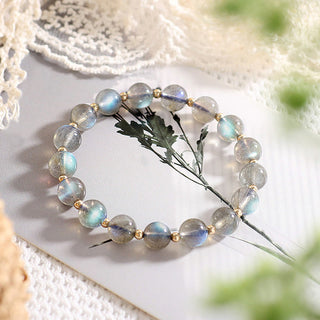 Buddha Gift 14k Gold Plated Natural Moonstone Healing Love Bracelet