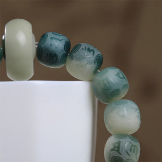 Buddha Gift Bodhi Seed Om Mani Padme Hum Engraved Keep Away Evil Spirits Bracelet