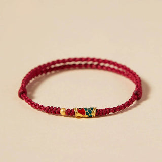 Buddha Gift Handcrafted Koi Fish Wealth Prosperity Braided Rope Bracelet